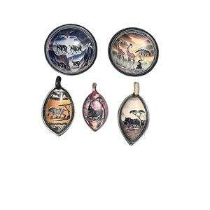 African Folk Art‎ Kisii Kenya Carved & Painted Soapstone Trinket Dish